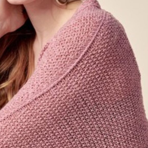 LONG SLEEVE SIDE SLITS POCKETS CARDIGAN Pink - Picture 5 of 8